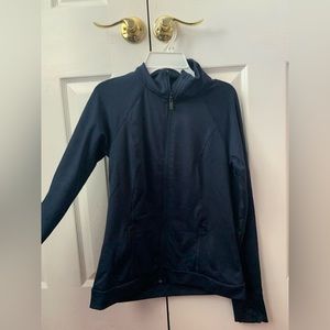 All in motion zip up athletic jacket navy blue